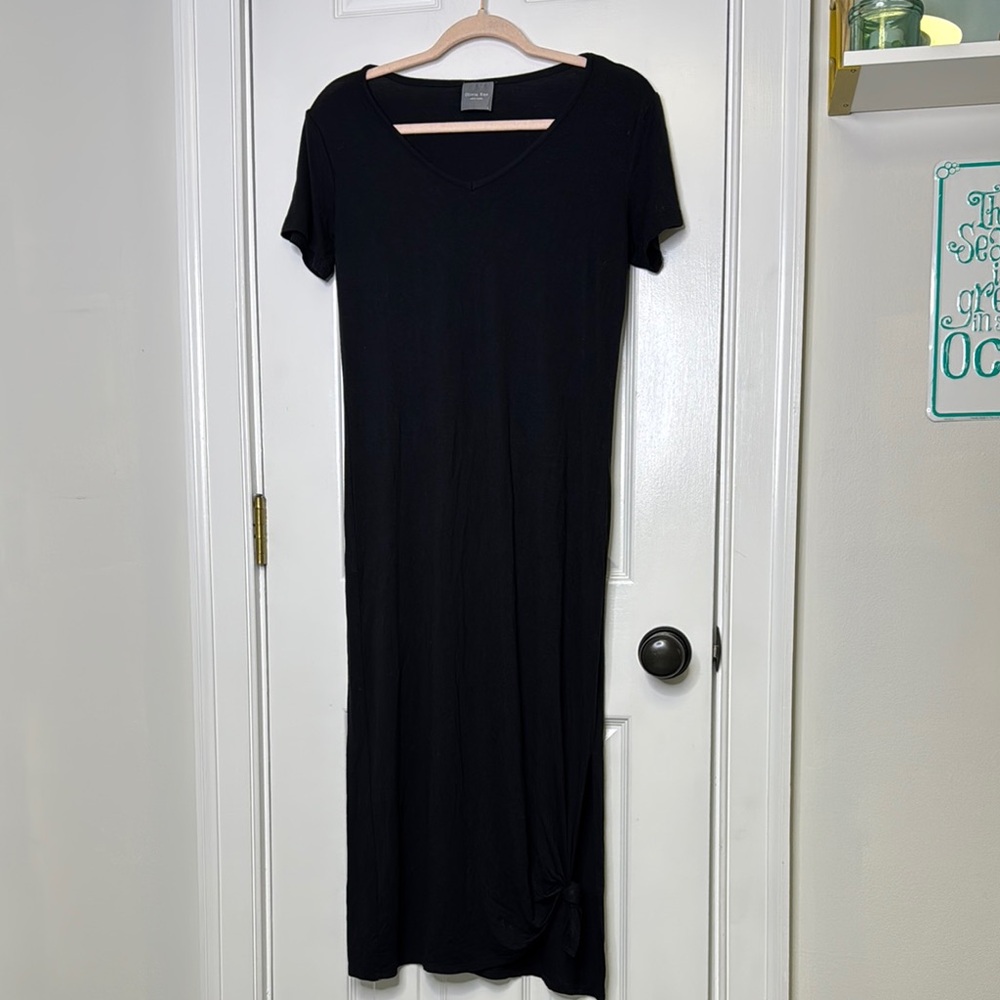 Olivia Rae Black Midi Sheath Dress with Square Neck